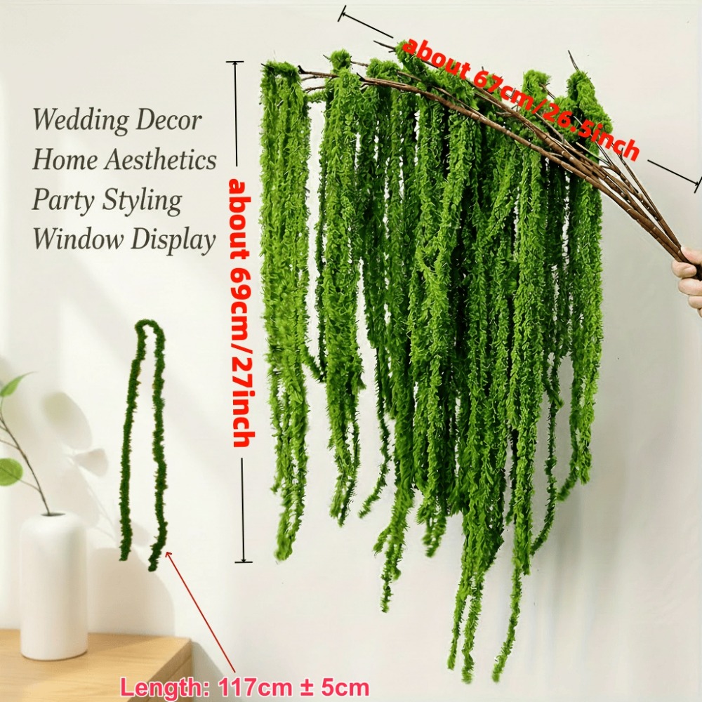 4 Piece Set Artificial Amarant - Sphagnum Moss Dry ulasan dan harga
