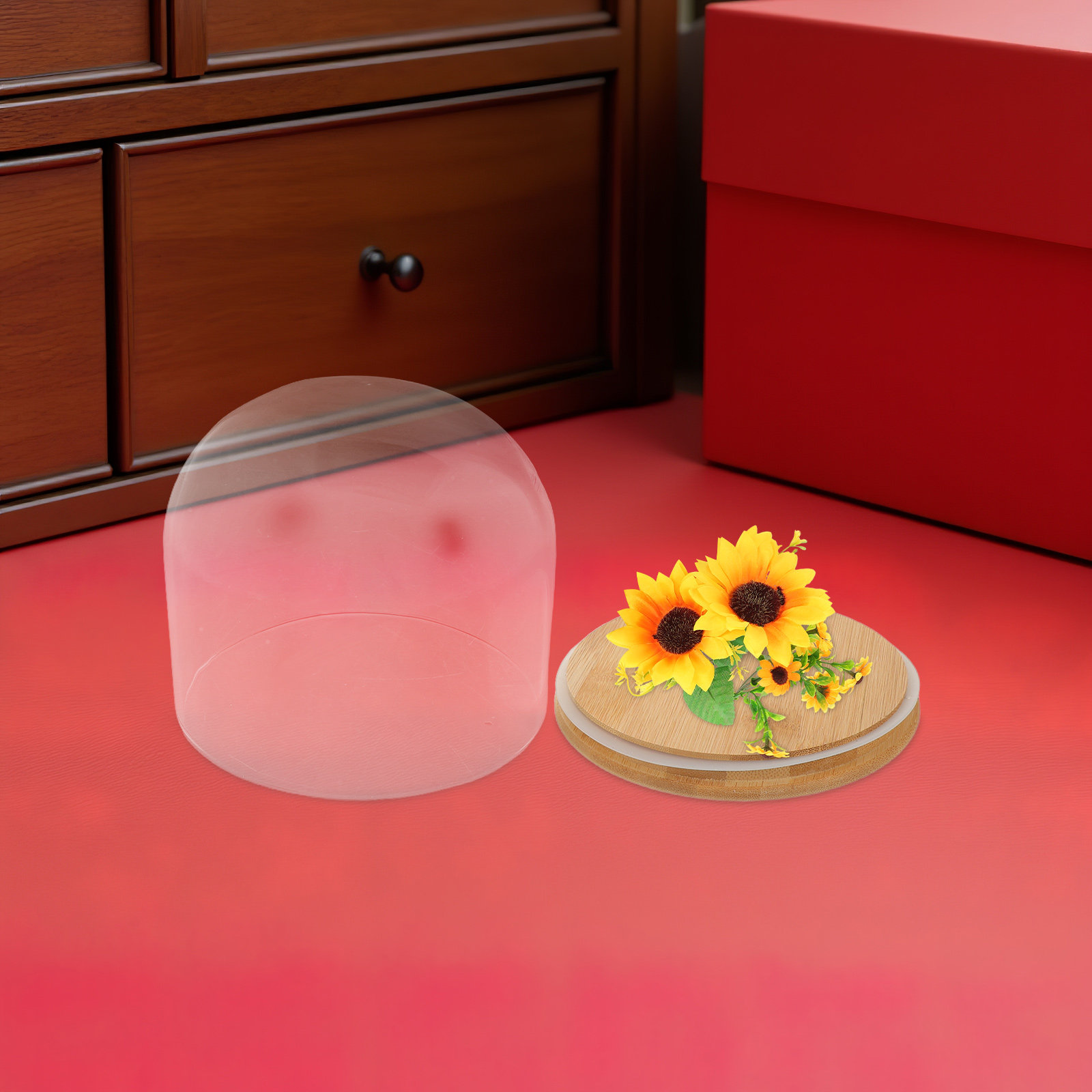 Clear Glass Dome Cloche with S - Plastic Dome Clear ulasan dan harga