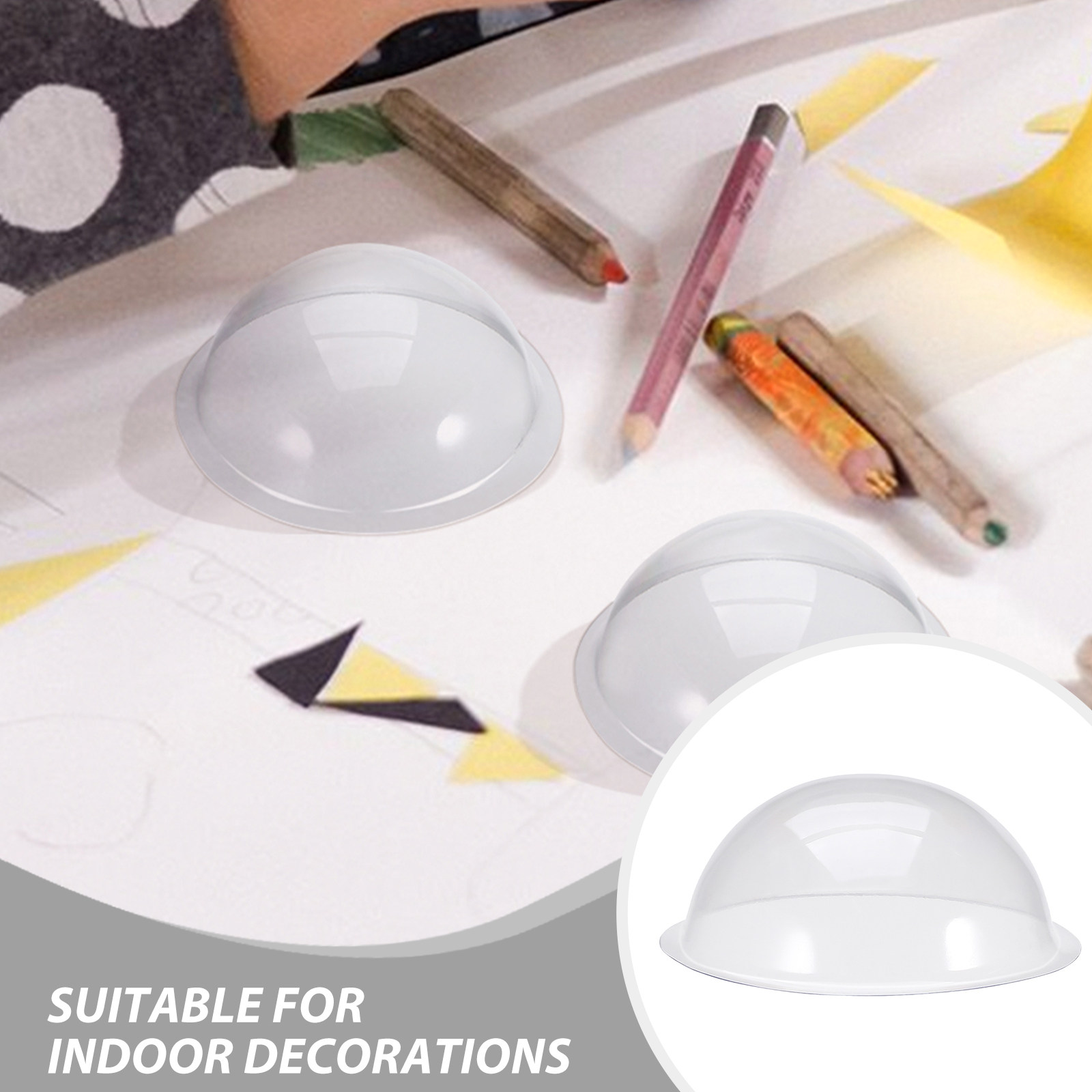12Pcs Sturdy Clear Plastic Hem - Plastic Dome Clear ulasan dan harga