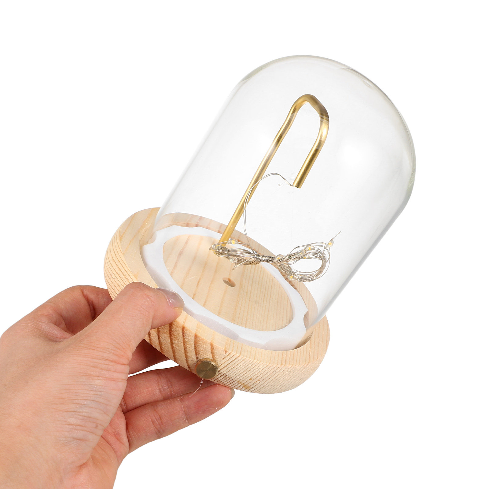Glass Display Dome Wood Base L - Plastic Dome Clear ulasan dan harga