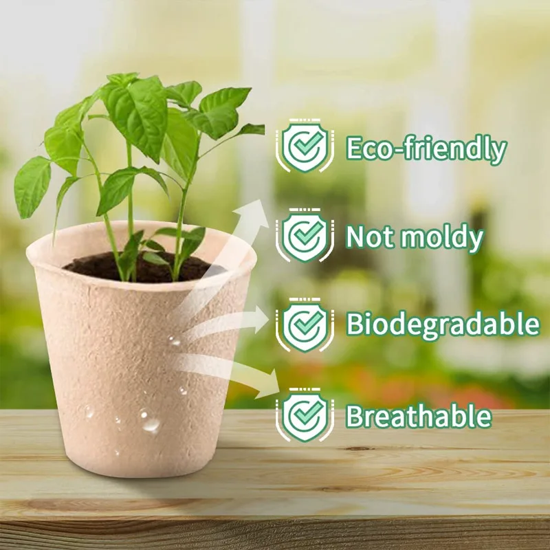 50 Pcs  Garden Round Peat Pots - Peat Pellet Tray ulasan dan harga