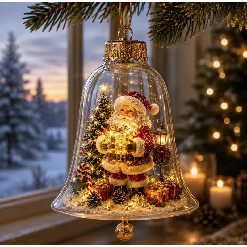 2026 Warm LED Light Christmas  - Plastic Dome Clear ulasan dan harga