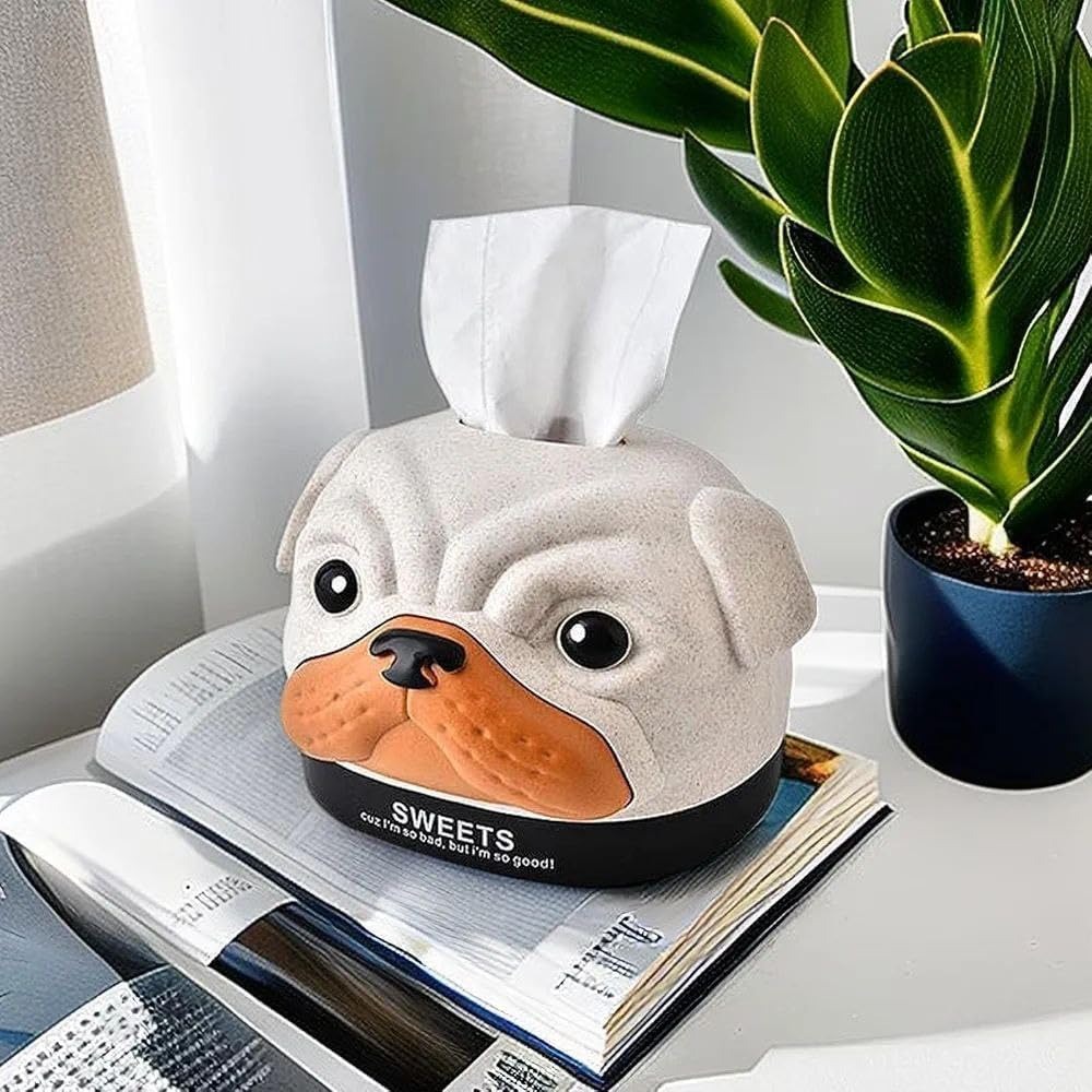 1pc Cute Dog Shape Tissue Box  - Agar Tissue Culture ulasan dan harga