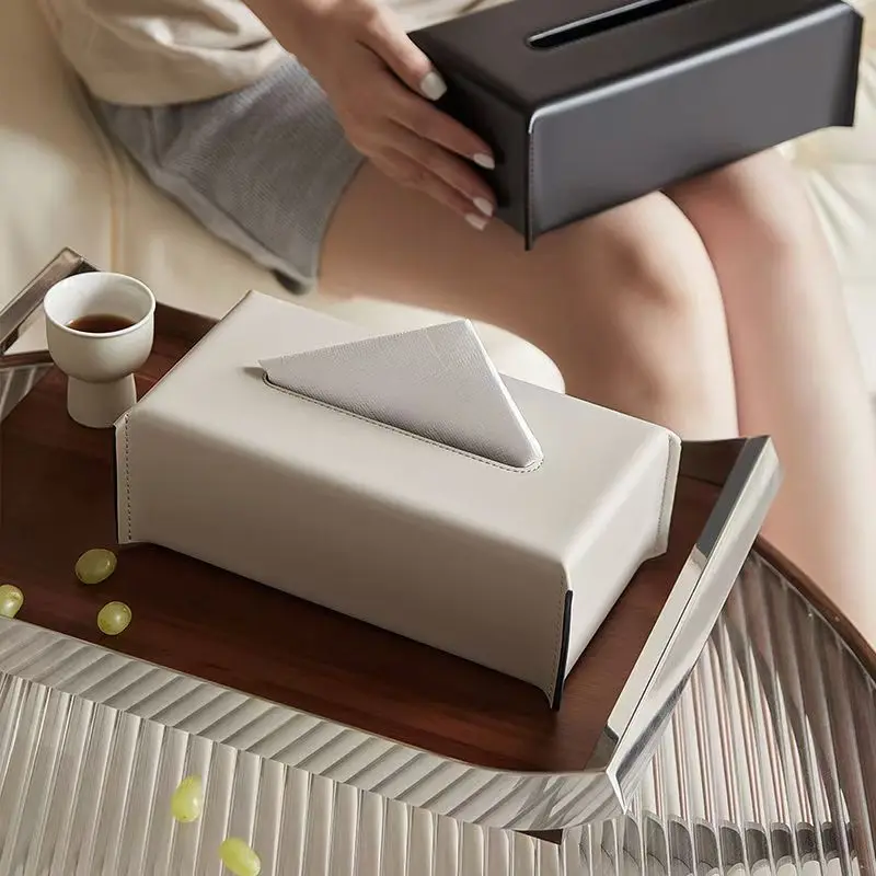 Woven Tissue Box Leather Napki - Agar Tissue Culture ulasan dan harga