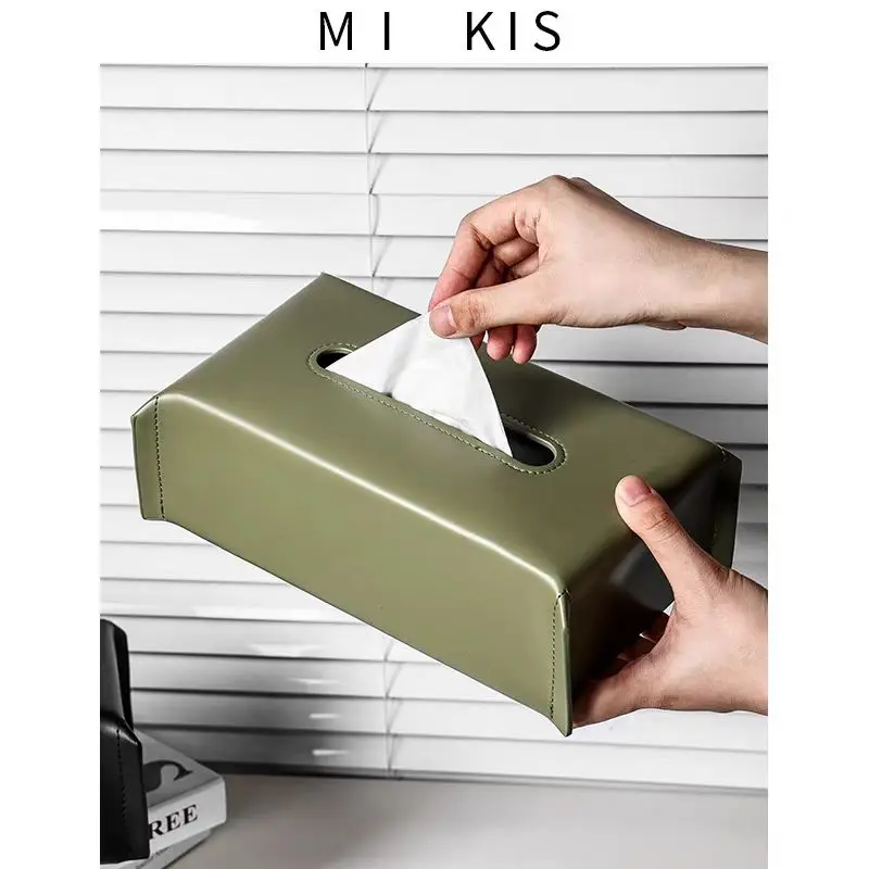 Woven Tissue Box Leather Napki - Agar Tissue Culture ulasan dan harga