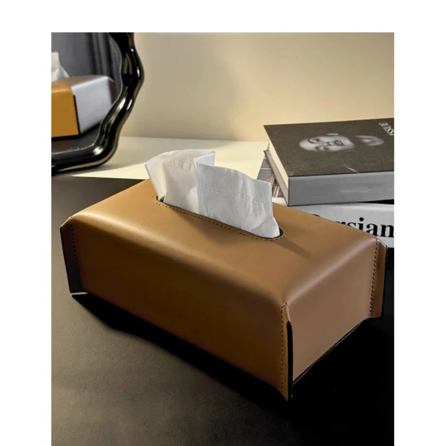 Woven Tissue Box Leather Napki - Agar Tissue Culture ulasan dan harga